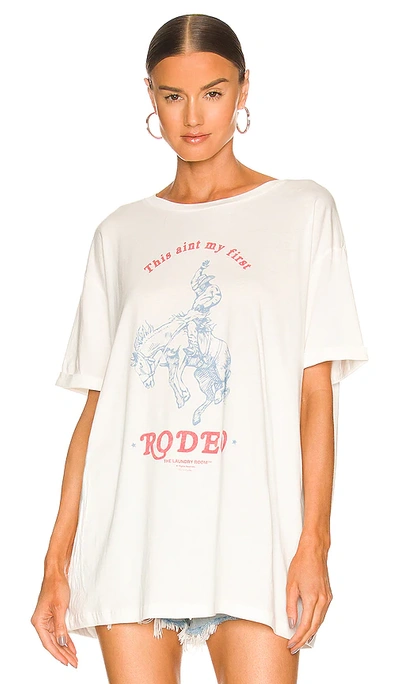 The Laundry Room This Ain't My First Rodeo Oversized Tee In White