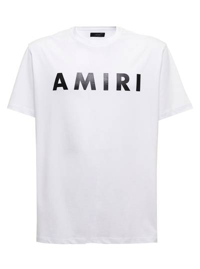 Amiri Logo-print Short-sleeve T-shirt In White | ModeSens
