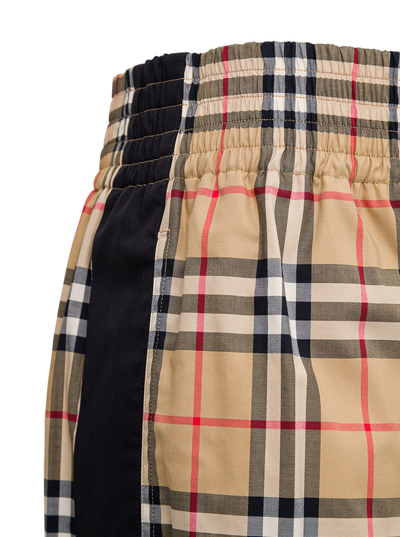 Shop Burberry Woman's Louane Vintage Check Trousers In Beige