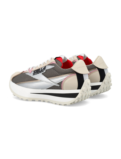 Stella Mccartney Reclypse Lace-up Sneakers In Beige Silver