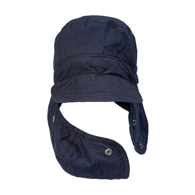 Shop The Viridi-anne Cotton Mask Cap In Navy Blue