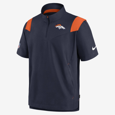 Shop Nike Men's Sideline Coach Lockup (nfl Denver Broncos) Short-sleeve Jacket In Blue