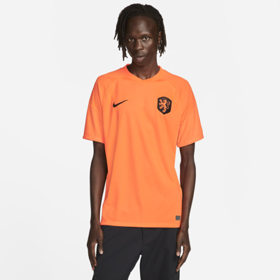 Shop Nike Netherlands 2022 Stadium Home  Men's Dri-fit Soccer Jersey In Orange