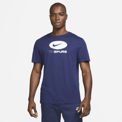 Shop Nike Men's Tottenham Hotspur Swoosh Soccer T-shirt In Blue