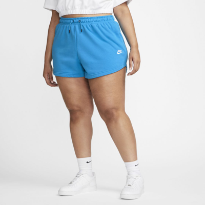 Shop Nike Women's  Sportswear Shorts (plus Size) In Blue