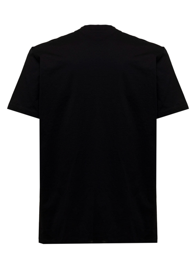 Shop Dsquared2 D-squared2 Man's Black Cotton T-shirt With Caten Trip Print