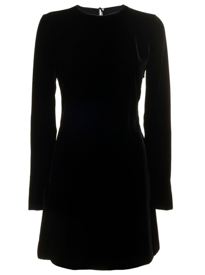 Shop Del Core Woman's Black Viscose Dress With Back  Lace Detail
