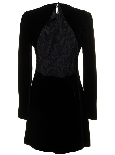 Shop Del Core Woman's Black Viscose Dress With Back  Lace Detail