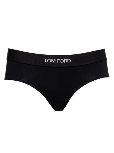 Shop Tom Ford Woman's Black Modal Signature Briefs