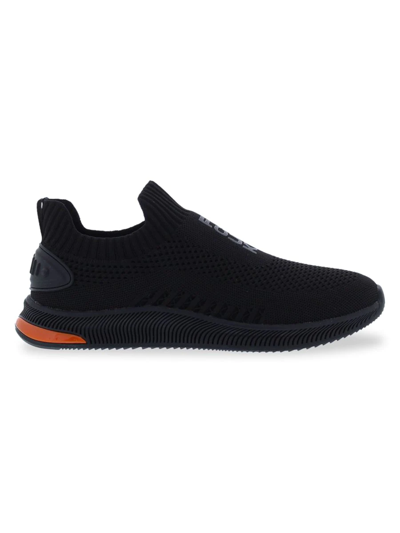 Shop French Connection Men's May Slip-on Sock Sneakers In Black