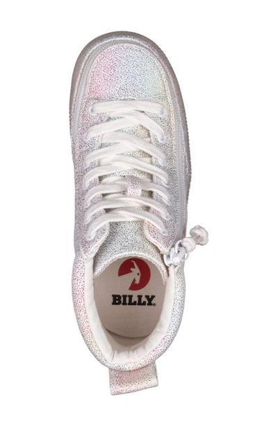 Shop Billy Footwear Classic Hi-rise Sneaker In Rainbow Crackle/ White