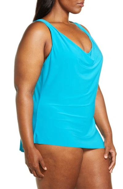 Shop Magicsuit Winnie Side Tie Underwire Tankini Top In Turquoise