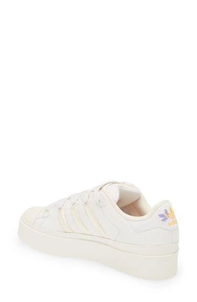 Shop Adidas Originals Superstar Bonega Platform Sneaker In Crystal White/white/white