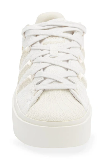 Shop Adidas Originals Superstar Bonega Platform Sneaker In Crystal White/white/white