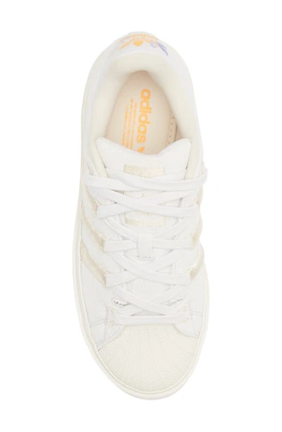 Shop Adidas Originals Superstar Bonega Platform Sneaker In Crystal White/white/white