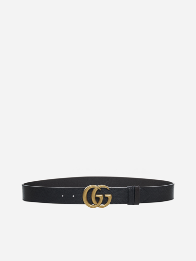 Shop Gucci Gg Marmont Reversibile Leather Belt