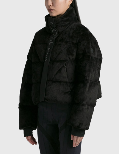 Shop Moncler Bourdon Short Teddy Jacket In Black
