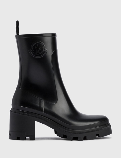 Shop Moncler Loftgrip Rain Boots In Black