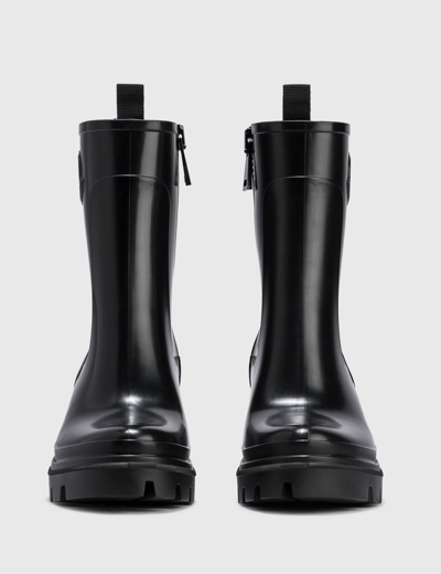 Shop Moncler Loftgrip Rain Boots In Black
