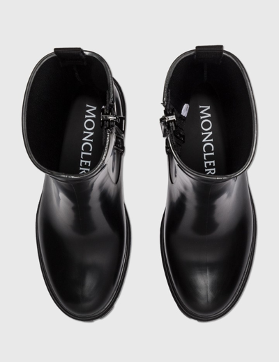Shop Moncler Loftgrip Rain Boots In Black
