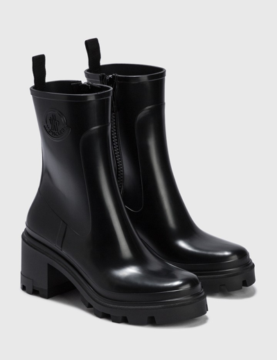 Shop Moncler Loftgrip Rain Boots In Black