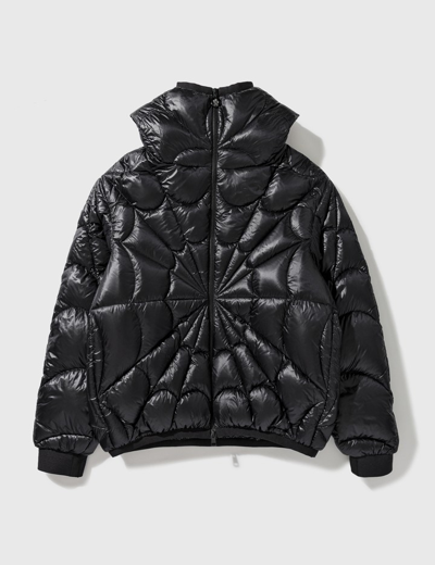 Shop Moncler X Spiderman Violier Padded Jacket In Black