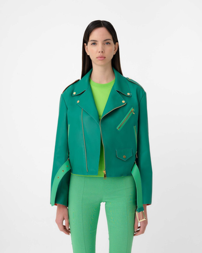 Shop Mietis Biker Jacket Emerald