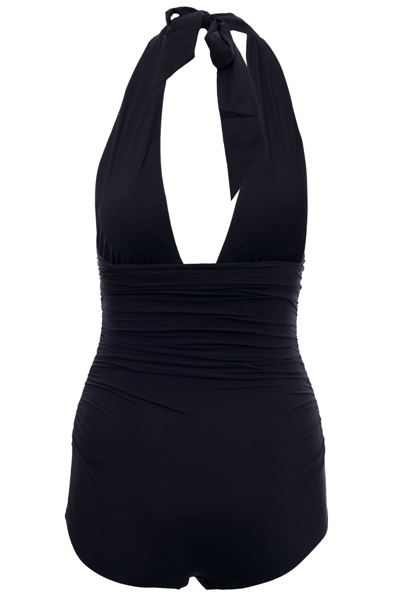 Shop Dolce & Gabbana Black Swimsuit With Wide Neckline   Woman