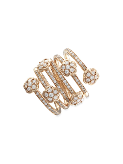 Shop Pasquale Bruni Women's Figlia Dei Fiori 18k Rose Gold & Diamond Twist Ring