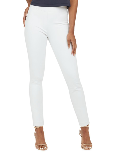 Spanx On The Go Slim Straight Ankle Pants With Silver Linings Technology In  White