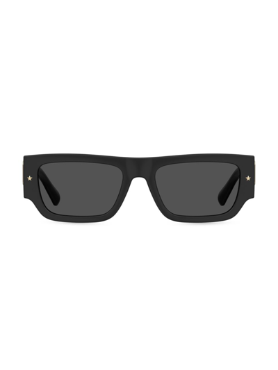 Shop Chiara Ferragni Women's 53mm Rectangle Sunglasses In Black
