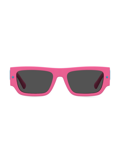 Shop Chiara Ferragni Women's 53mm Rectangle Sunglasses In Pink