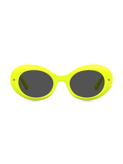 Shop Chiara Ferragni Women's 50mm Oval Sunglasses In Yellow
