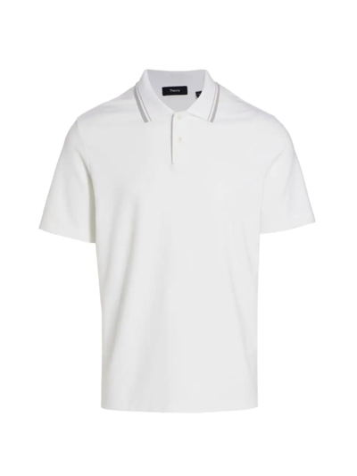 Shop Theory Men's Fowler Relay Polo Shirt In White Opal