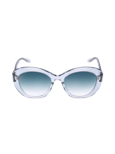 Shop Barton Perreira Women's Galilea 55mm Oval Sunglasses In Blue Smoke Aegean Gradient