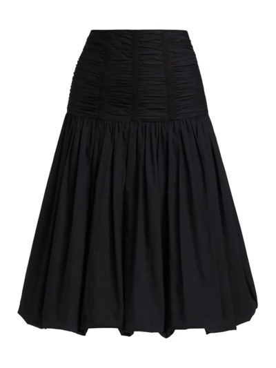 Shop Ulla Johnson Women's Roselani Cotton Skirt In Noir