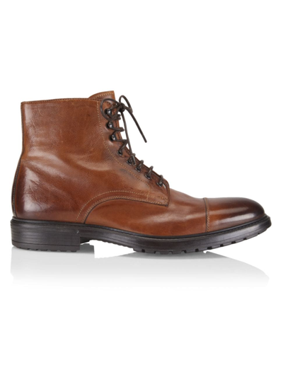 Shop To Boot New York Men's Burkett Leather Ankle Boots In Todi Brandy