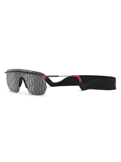 Shop Dior Men's Motion M1i Mask Sunglasses In Black Pink
