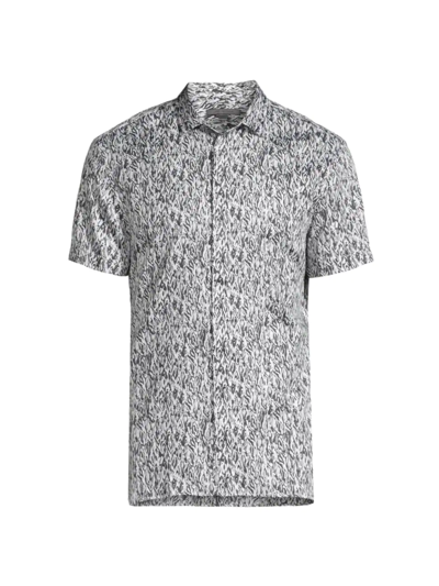 Shop John Varvatos Men's Loren Slim-fit Short-sleeve Shirt In Dry Fig