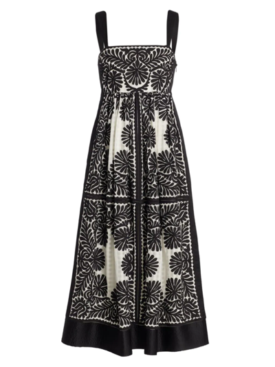 Shop Ulla Johnson Women's Ardelle Fit-&-flare Midi Dress In Graphite
