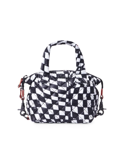 Shop Mz Wallace Women's Micro Sutton Quilted Nylon Tote In Checkerboard
