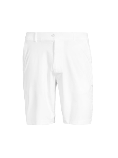 Shop Redvanly Men's Hanover Flat-front Shorts In Bright White