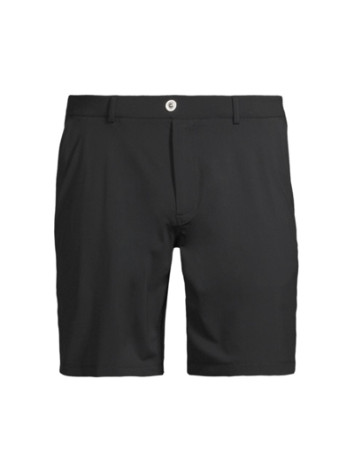 Shop Redvanly Men's Hanover Flat-front Shorts In Tuxedo