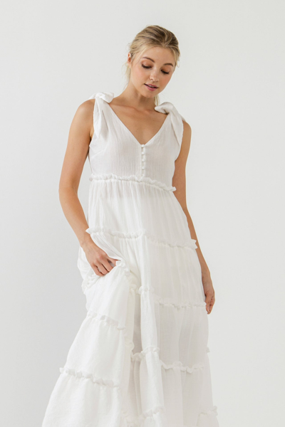 Shop Free The Roses Tiered Maxi Dress In White
