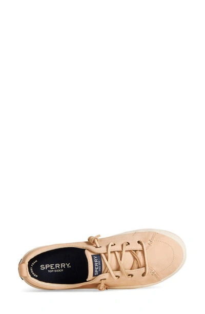 Shop Sperry Crest Vibe Tumbled Leather Sneaker In Ivory