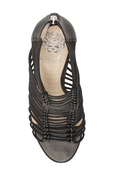 Shop Vince Camuto Alsandra Strappy Cage Sandal In Black Leather