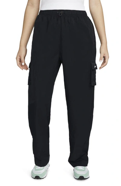 Shop Nike Sportswear Essential Cargo Pants In Black/ White