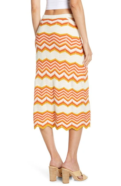Shop Mother The Cut It Out Knit Midi Skirt In At The Cabana