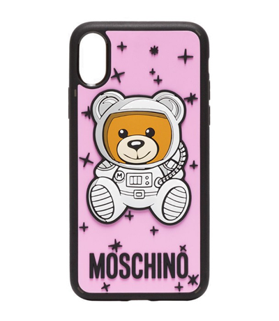 Shop Moschino Pink Bear Logo Iphone X Case