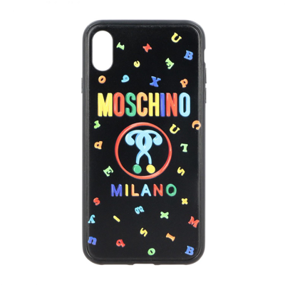 Shop Moschino Letter Logo Iphone X Case In Black